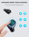 Wireless Bluetooth Earbuds Touch Control Stereo Cordless Headset For iPhone Smart Phone With Charging Box